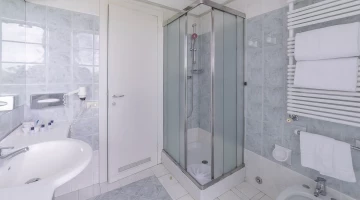 Bathroom with shower box