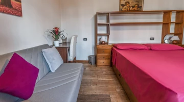Comfort room with sofa bed