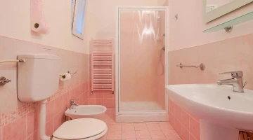 Bathroom with shower box