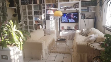 Shared living room with TV and sofas