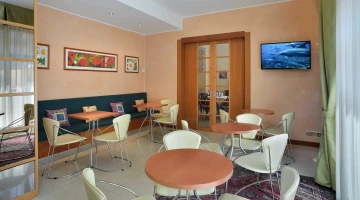 Tables in the breakfast room
