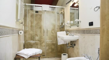 Bathroom with shower box