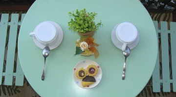Breakfast served at the table