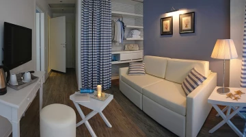 Unsere wunderschöne Suite (zwei Zimmer mit Verbindungstür)