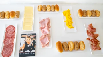 Sweet and savoury buffet breakfast