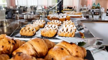 Warm croissants in the morning