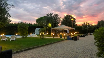 Outdoor garden swimming pool