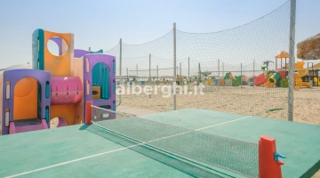 Play area of the affiliated beach