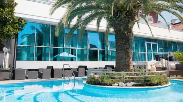 Relaxation area by the pool