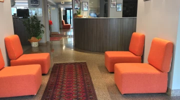 Armchairs in the hall