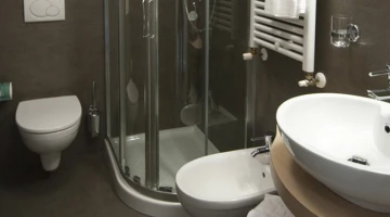 Bathroom with shower cubicle