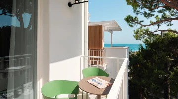 Privater Balkon im Deluxe-Zimmer