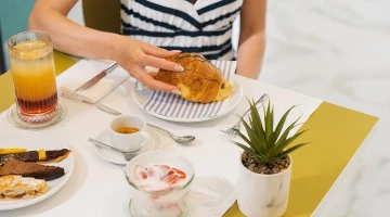 Süßes Frühstück serviert