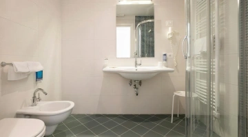 Modern bathrooms with shower