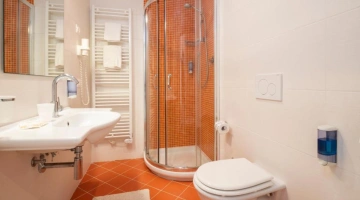 Bathroom with shower box