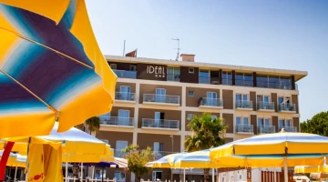 Hotel seen from the beach