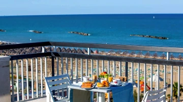 Balconies with sea view
