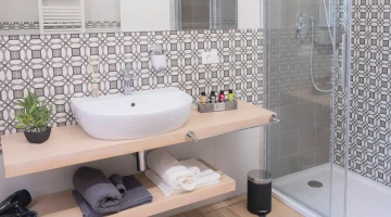 Salle de bain privée avec cabine de douche