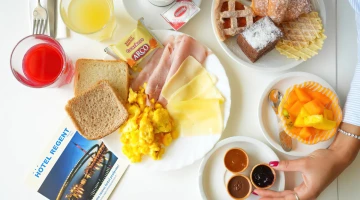 Sweet and savory products for breakfast