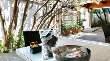 Entspannungsbereich im Garten