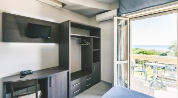 Room with balcony