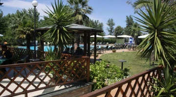 Access to the swimming pool area
