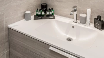 Private bathroom with complimentary toiletries