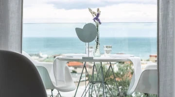 Sea view terrace of the breakfast room