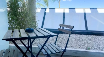 Private furnished balcony