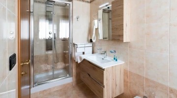 Private bathroom with shower cubicle