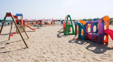 Play area on the beach
