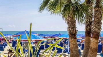 Equipped private beach
