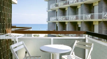 Private balcony with sea view
