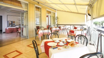 Breakfast served on the terrace