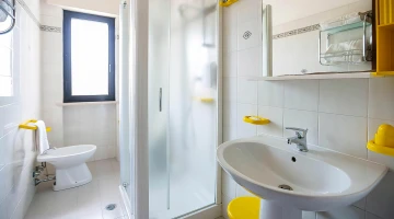 Bathroom with shower cubicle