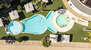 Swimming pool on the beach