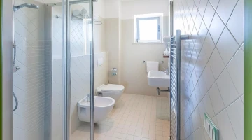 Bathroom with shower cubicle