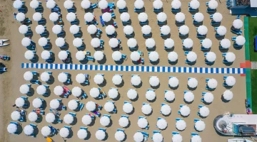 Private beach from above