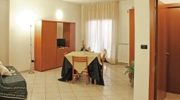 Living room and kitchen