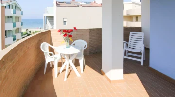 Balcon privé avec vue sur la mer