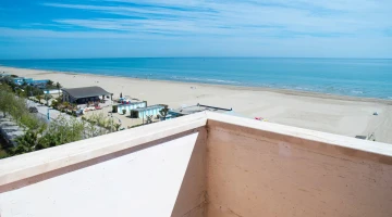 Sea view from the balcony of a room