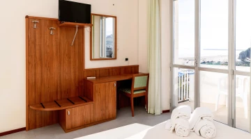 Detail of room with balcony