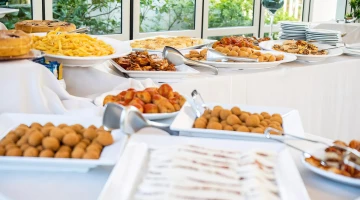 Detail der Buffetgerichte