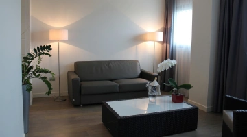 Wohnzimmer in der Suite