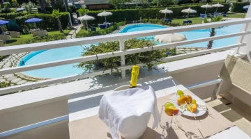 Privater Balkon in der Villa Suite