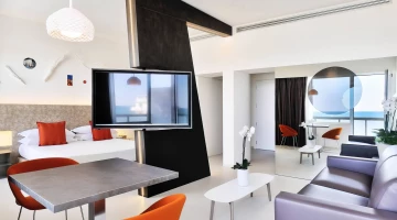 Breakfast table in suite