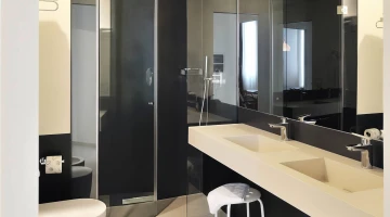 Bathroom with shower box