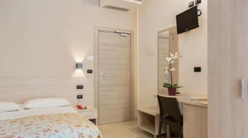 Double room with TV and desk