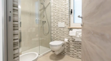Bathroom with shower cubicle