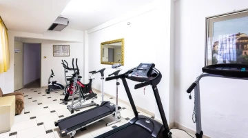 Equipped fitness room